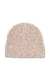 Brunello Cucinelli Ribbed Cashmere Beanie In Neutral