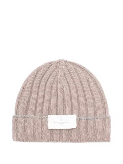 BRUNELLO CUCINELLI RIBBED-KNIT BEANIE