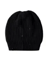 Brunello Cucinelli Ribbed Knit Beanie In Nero