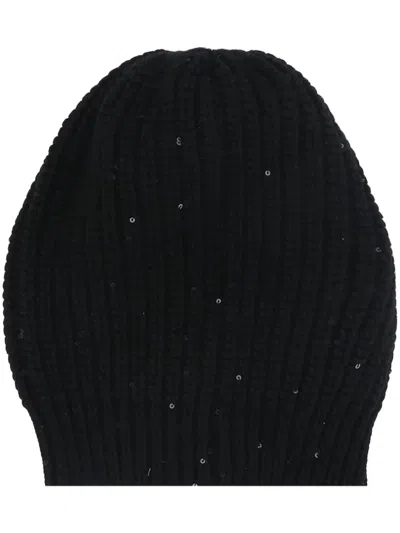 Brunello Cucinelli Ribbed-knit Beanie With Sequin Embellishments