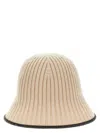 Brunello Cucinelli Embellished Ribbed-knit Bucket Hat In Beige