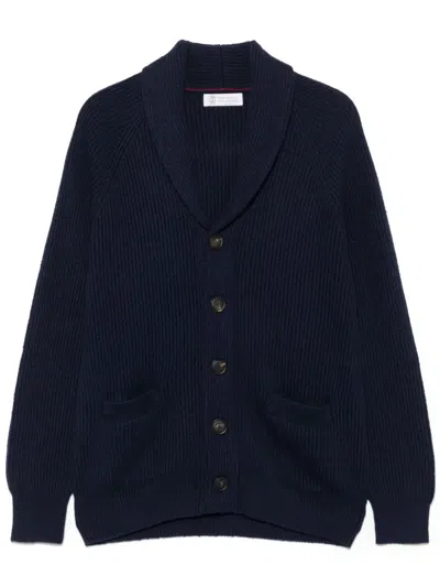 BRUNELLO CUCINELLI RIBBED-KNIT CARDIGAN