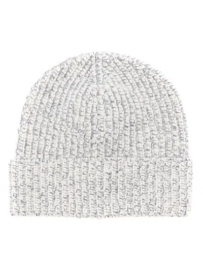 Brunello Cucinelli Brushed Ribbed-knit Beanie In Blue