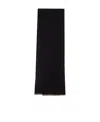 Brunello Cucinelli Ribbed-knit Cashmere Scarf In Black