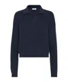 Brunello Cucinelli Ribbed-knit Cotton Polo Shirt In Black