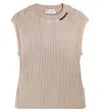 Brunello Cucinelli Ribbed-knit Cotton Sweater In Jelly Fish