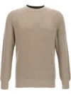 Brunello Cucinelli Ribbed Sweater Sweaters And Cardigans In Neutrals