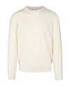 Brunello Cucinelli Crew-neck Ribbed-knit Jumper In White