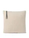 Brunello Cucinelli Ribbed-knit Cushion (40cm X 40cm) In Neutral