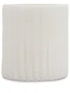Brunello Cucinelli Ribbed Knit Effect Large Wax Lantern In White