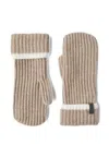 Brunello Cucinelli Ribbed-knit Gloves In Neutral