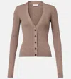 Brunello Cucinelli Ribbed-knit Lamé Cardigan