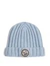 Brunello Cucinelli Ribbed-knit Logo Beanie In Blue