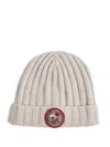 Brunello Cucinelli Ribbed-knit Logo Beanie In Gray