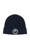 Brunello Cucinelli Ribbed-knit Logo-patch Beanie In Black