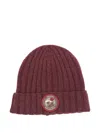 Brunello Cucinelli Ribbed-knit Logo-patch Beanie In Brown