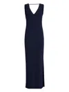 Brunello Cucinelli Ribbed-knit Maxi Dress In Blue