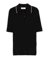 Brunello Cucinelli Ribbed-knit Polo Shirt In Black