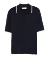 Brunello Cucinelli Ribbed-knit Polo Shirt In Black