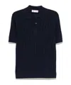 Brunello Cucinelli Ribbed-knit Polo Shirt In Black