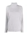Brunello Cucinelli Ribbed-knit Roll-neck Jumper In White