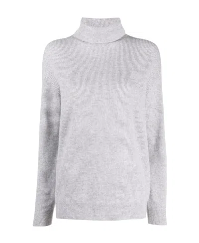 Brunello Cucinelli Ribbed-knit Roll-neck Jumper In White