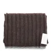 Brunello Cucinelli Ribbed Texture Soft Fabric Two-tone Scarf In Brown