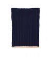 Brunello Cucinelli Ribbed Knit Scarf In Black