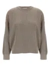 Brunello Cucinelli Ribbed Crew Neck Knitwear With Lurex Shine