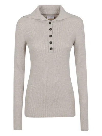 BRUNELLO CUCINELLI RIBBED-KNIT SWEATER