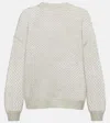 Brunello Cucinelli English Rib Knit Sweater In Grey