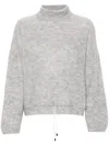 Brunello Cucinelli Ribbed-knit Sweater In Grey