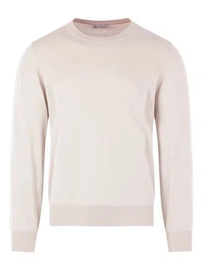 Brunello Cucinelli Crewneck Knitted Jumper In Pink