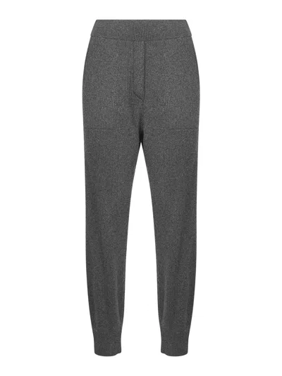 BRUNELLO CUCINELLI RIBBED KNIT TRACK PANTS