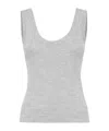 Brunello Cucinelli Ribbed-knit Vest Top In White