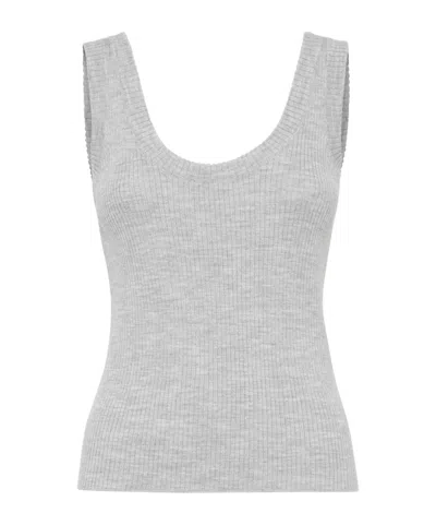BRUNELLO CUCINELLI BRUNELLO CUCINELLI SCOOP NECK RIBBED-KNIT VEST