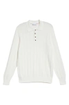 Brunello Cucinelli Long-sleeve Cotton Polo Shirt In C2723 Panama