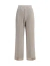 Brunello Cucinelli Tailored Corduroy Wide Leg Pants In Neutral