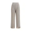 Brunello Cucinelli Ribbed Lurex Pants In Nude