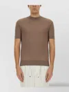 Brunello Cucinelli Ribbed Neckline Stretch Fit Lightweight T-shirt