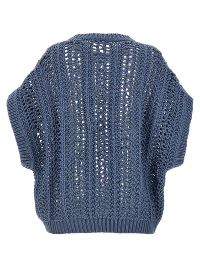 BRUNELLO CUCINELLI BRUNELLO CUCINELLI RIBBED NET SWEATER
