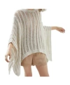 Brunello Cucinelli Ribbed Open Knit Poncho In Neutral