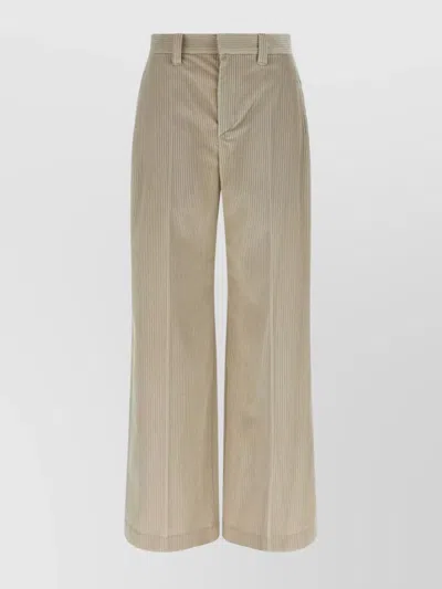 BRUNELLO CUCINELLI RIBBED PANTS WITH POCKETS AND LOOPS