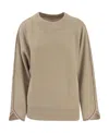 Brunello Cucinelli Women's Cashmere Sweater With Monile In Nude