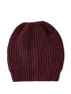 Brunello Cucinelli Cashmere And Silk Beanie In Red