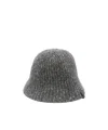 Brunello Cucinelli Ribbed Sequin-detail Bucket Hat In Black
