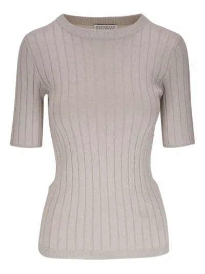 Brunello Cucinelli Ribbed Short-sleeves T-shirt