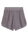 Brunello Cucinelli Ribbed Shorts In Purple