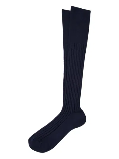 Brunello Cucinelli Ribbed Socks In Black