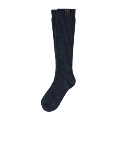 Brunello Cucinelli Ribbed Socks In Black